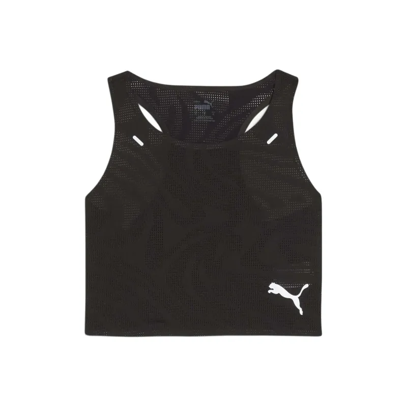 PUMA RUN ULTRASPUN Women's Running Crop Top Sport Vests Women's Black-0