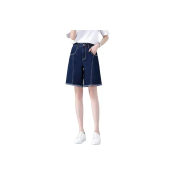 【dme】 Denim Shorts Women's Dark Blue