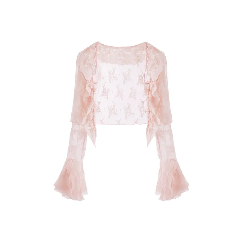 Blovelan Chiffon Shirts Women's Champagne Pink-0