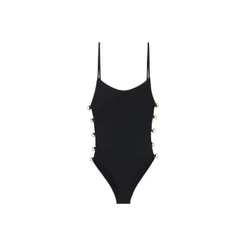 GUCCI Sparkling Swimsuit With Horsebit 'Black'