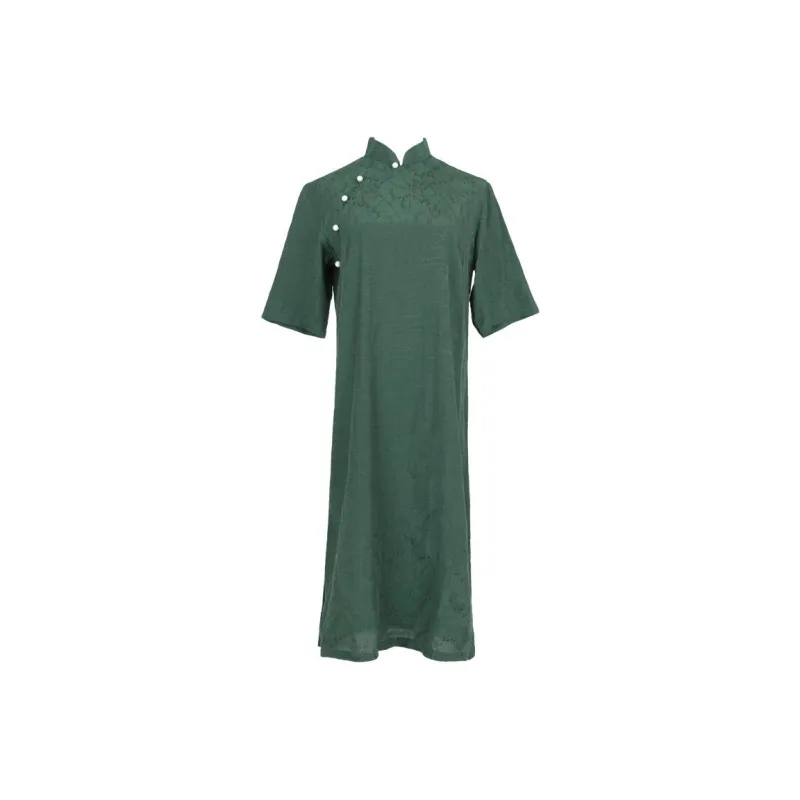 Red Colored Clothes Cheongsam Women's Jasper-0