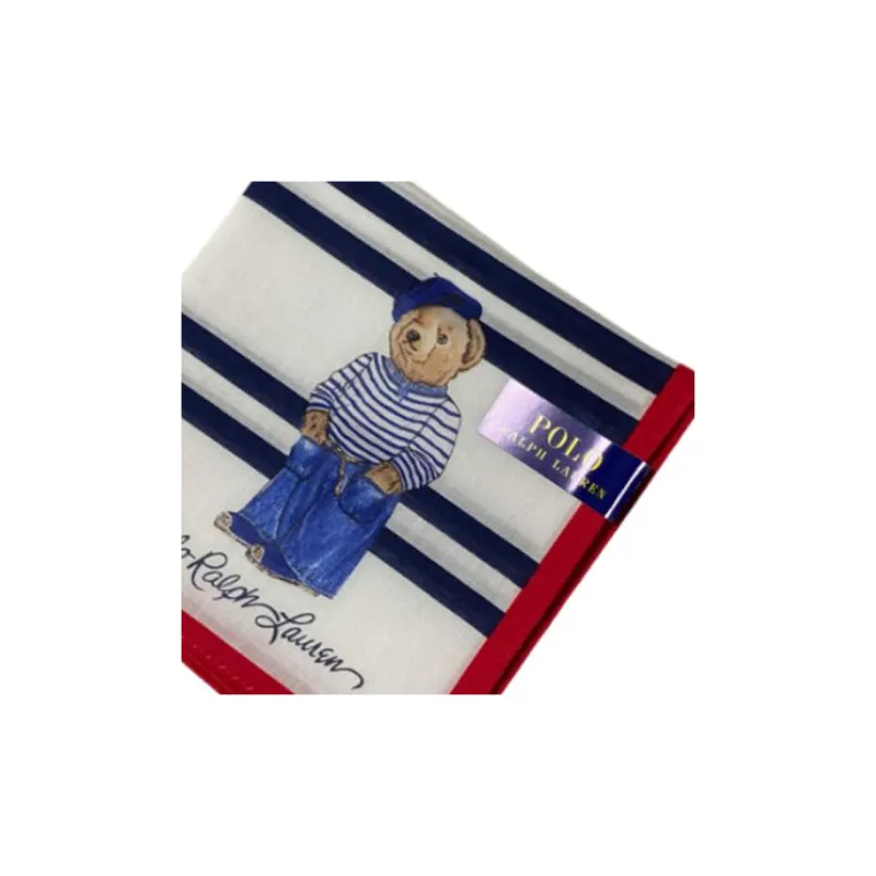 Polo Ralph Lauren Cotton Silk Scarves Unisex Blue-1