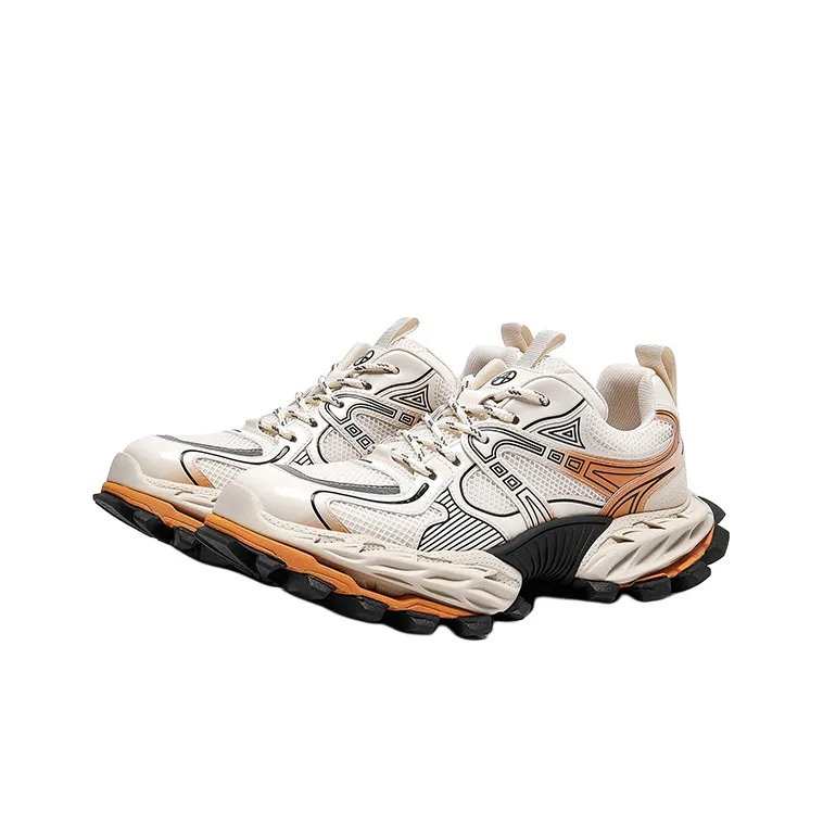 Acupuncture Cushioning, Abrasion Resistant, Lightweight, And Breathable Low Top Chunky Sneakers Men's-7