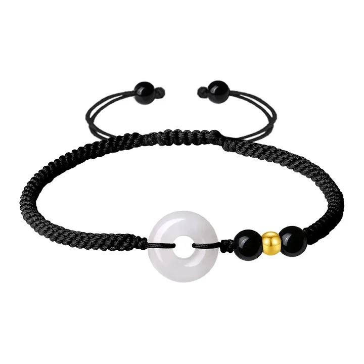 Fu Ru Ji Hetian Jade Bracelets White Jade Unisex-2