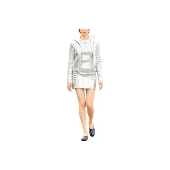 CHANEL Casual Short Skirts Women's Silver