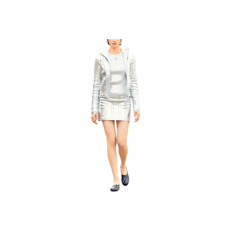 CHANEL Casual Short Skirts Women's Silver-0