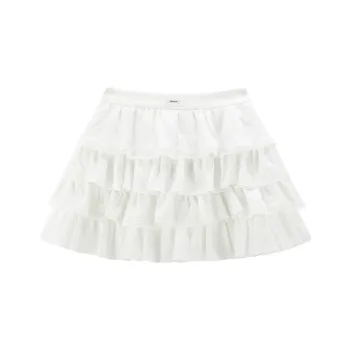 LEDIN Casual Short Skirts Women's Mist White
