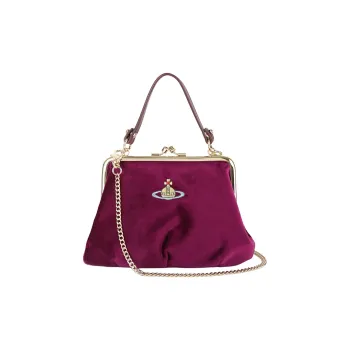 Vivienne Westwood Cotton Crossbody One Shoulder Handbag Mini Women's Purple