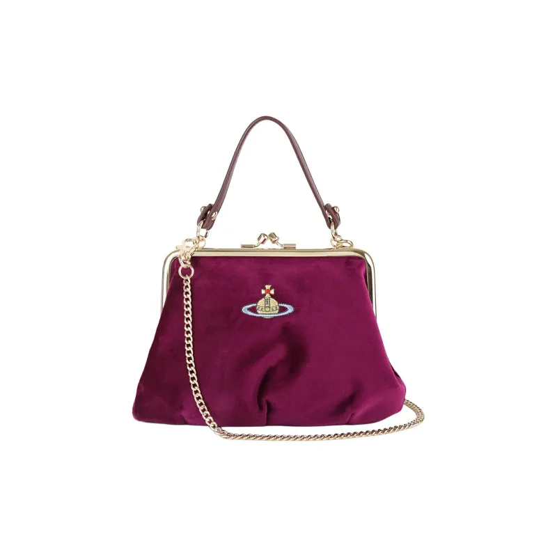 Vivienne Westwood Cotton Crossbody One Shoulder Handbag Mini Women's Purple-0