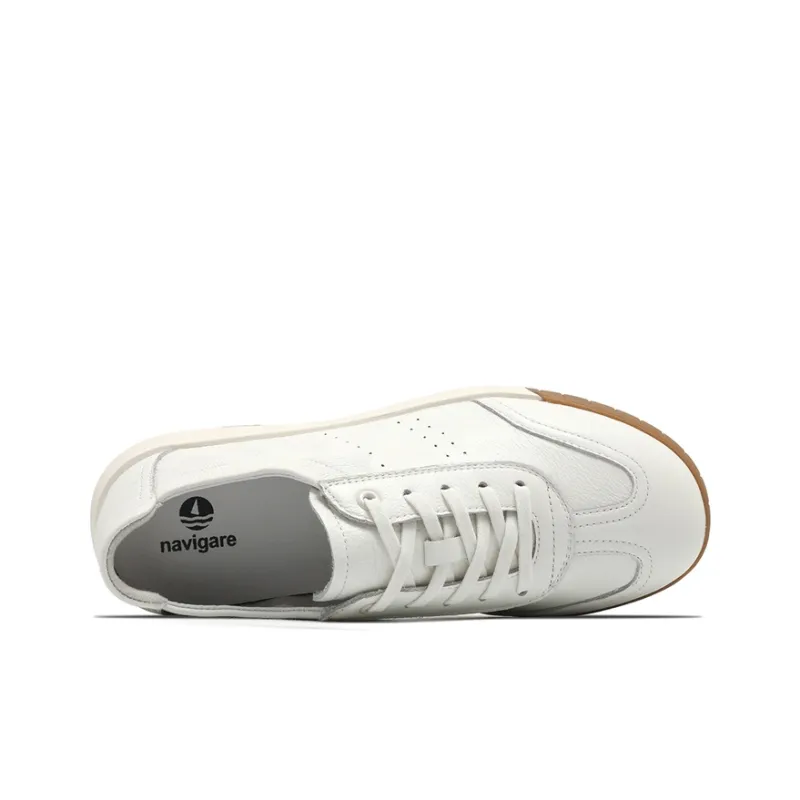 NAVIGARE X PSS Small Sailboat Height Increasing Low Top Casual Shoes Women's Ecru-2