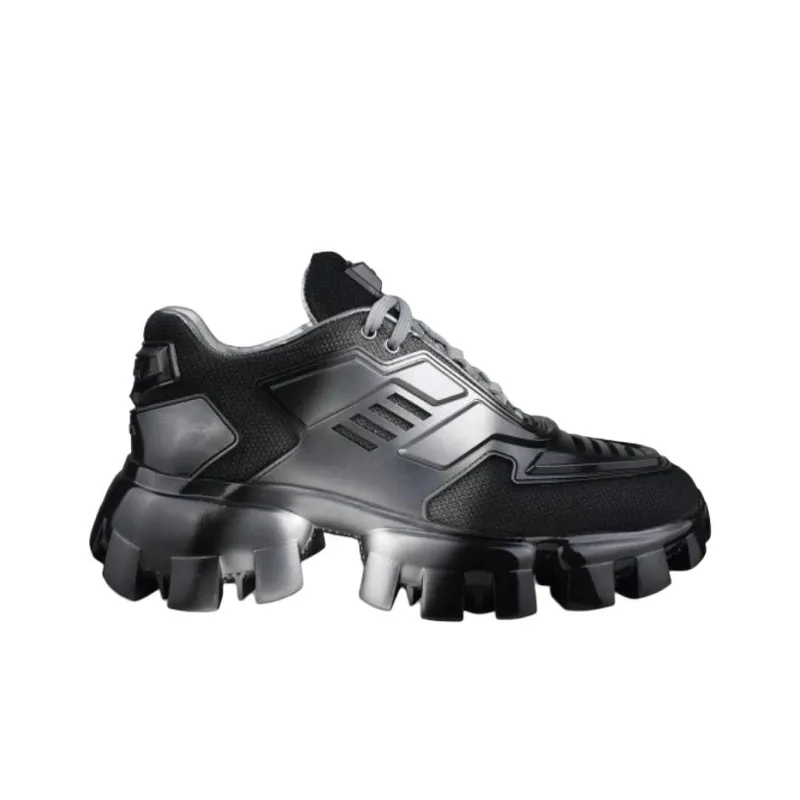 PRADA Cloudbust Thunder Low Top Casual Shoes Women's Silver Black-1