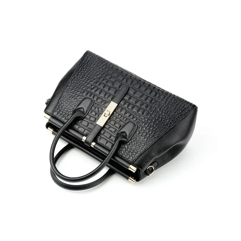 ROBERTA DI CAMERINO Cow Leather Tote Handbag Women's Black-4