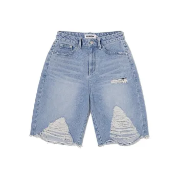Kirsh SS24 Denim Shorts Women's Light Blue