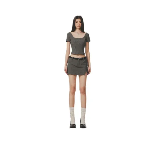 SAPIC OFFICIAL Skirt Set Women's Gray