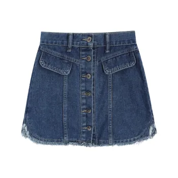 Garbege Denim Short Skirts Women's Blue