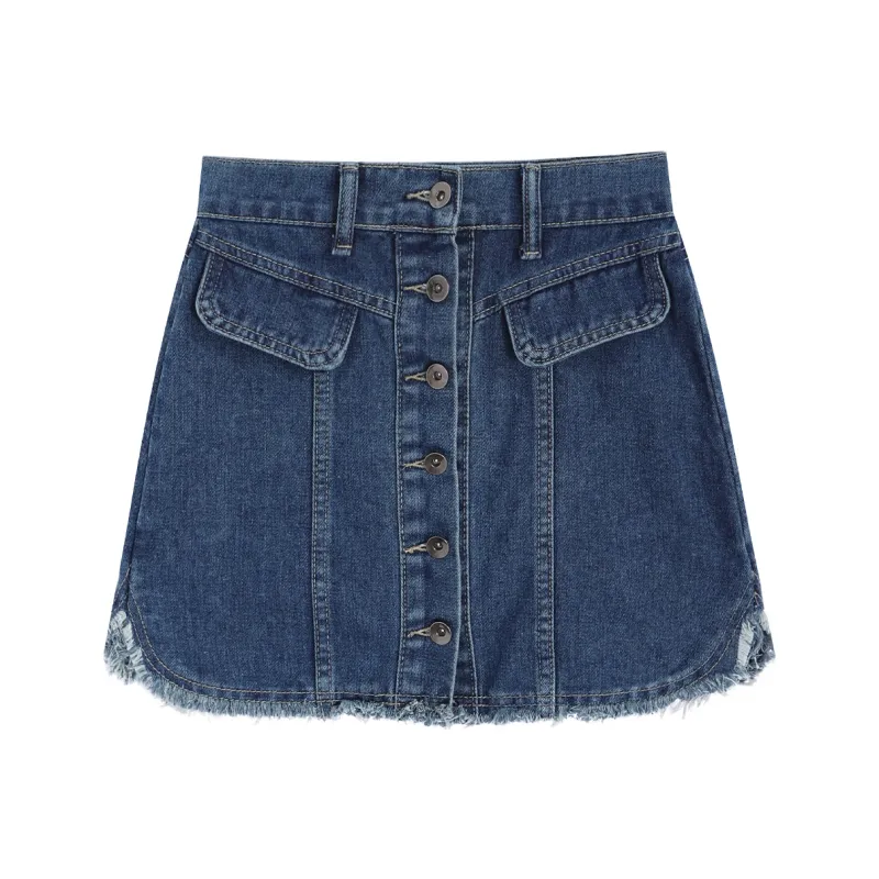 Garbege Denim Short Skirts Women's Blue-0