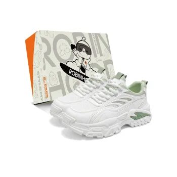 ROBINHOOD Cushioning, Slip Resistant, Abrasion Resistant, Breathable, Coverage, Support Low Top Chunky Sneakers Men's