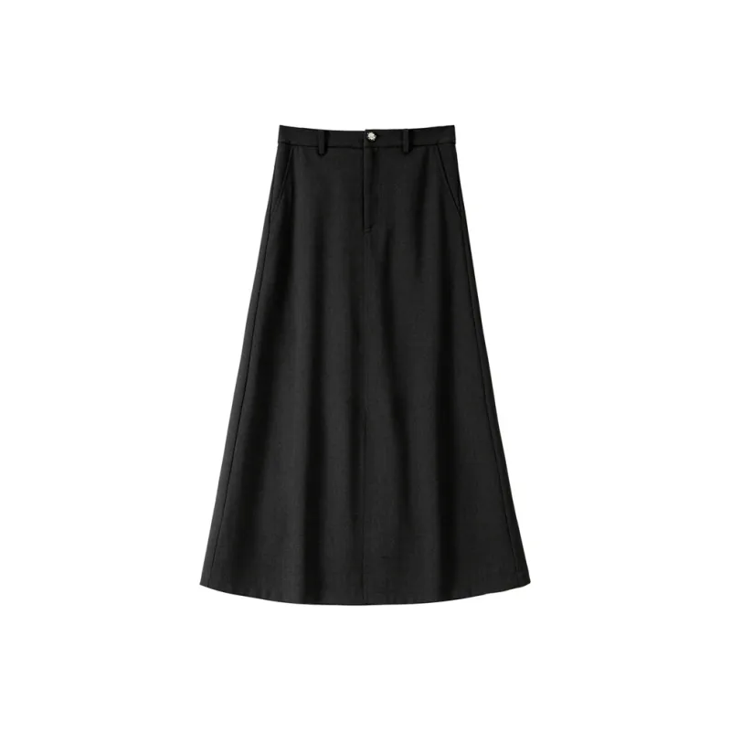 BANANA BABY Casual Long Skirts Women's Black-0
