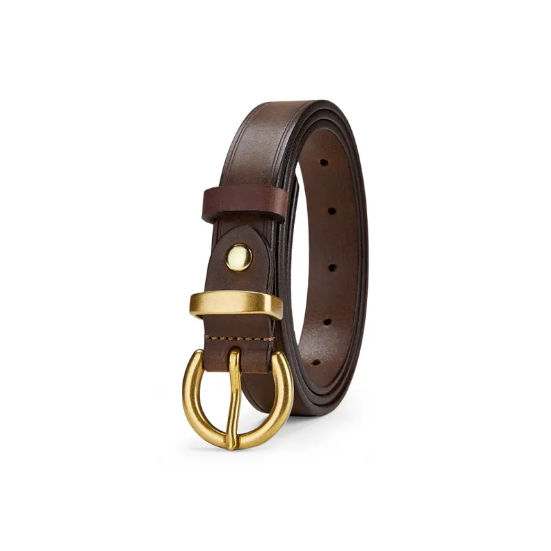 PIERRE CARDIN Cow Leather Belts Women's Brown/Burgundy/Black 2.4cm-0