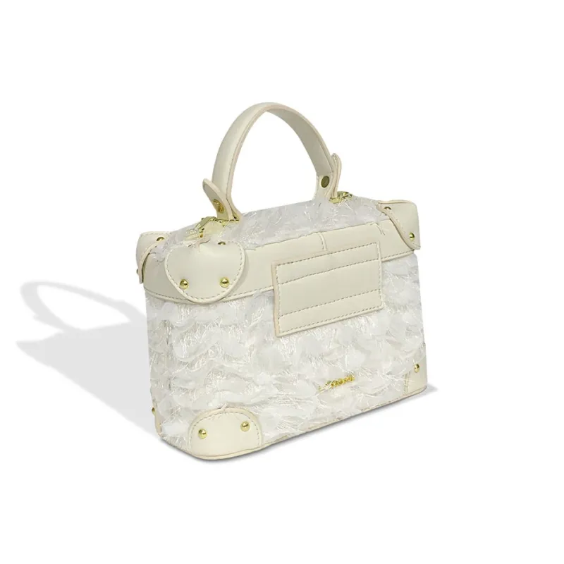 MACK JODAER Synthetic Leather One Shoulder Handbag Women's Ecru-3