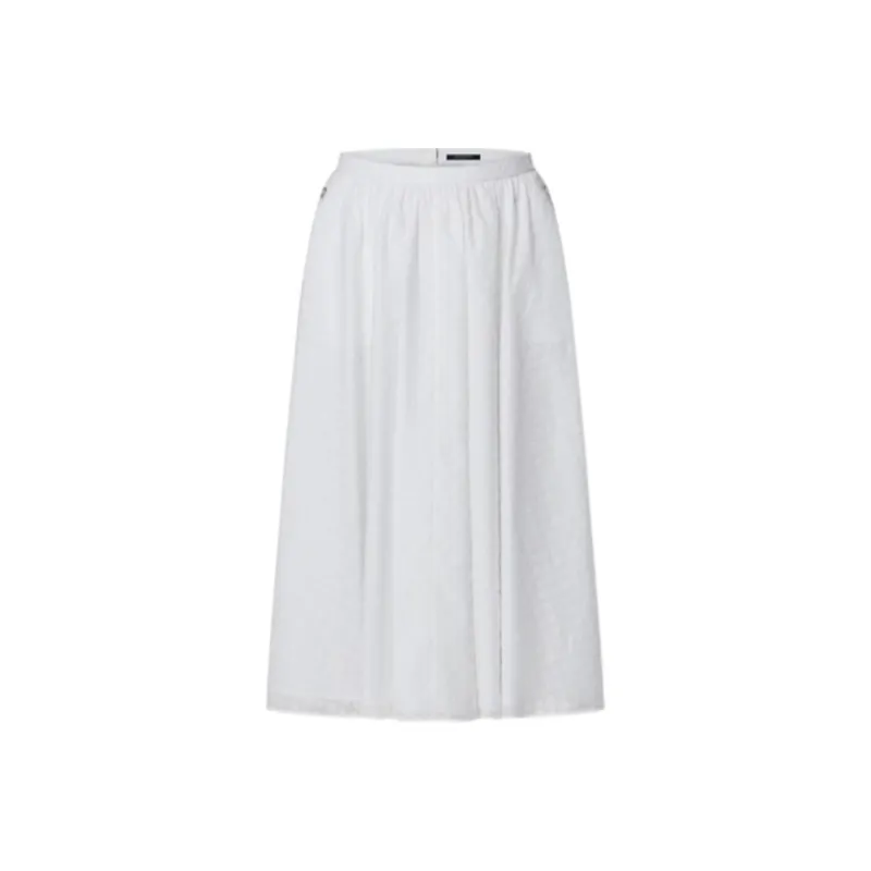 LOUIS VUITTON Monogram Fil Coupé Midi Skirt-0