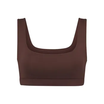 Skims Swim Tank Bikini Top Cocoa