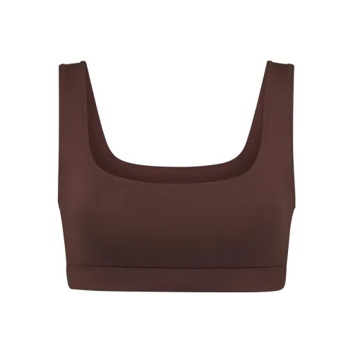 Skims Swim Tank Bikini Top Cocoa