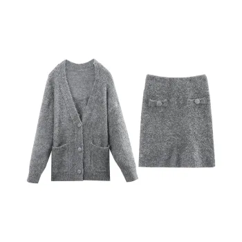 A Paradise For Awakening Skirt Set Women's Gray