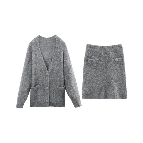 A Paradise For Awakening Skirt Set Women's Gray