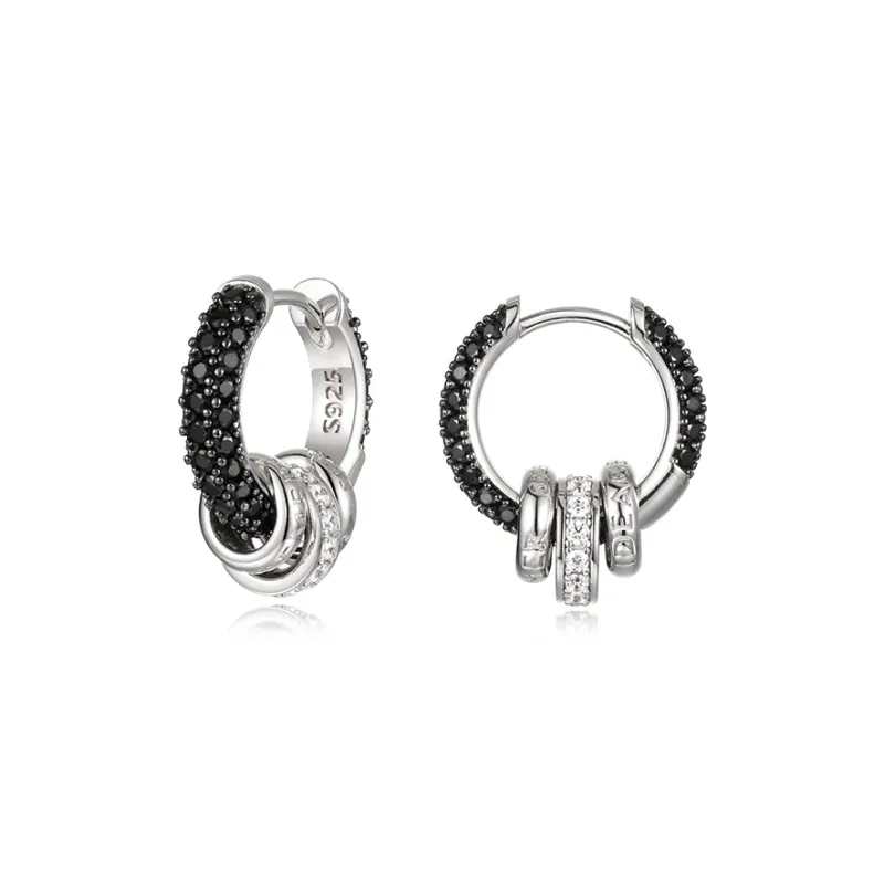 IDEAGEMER 925 Sterling Silver Earrings Men's-7