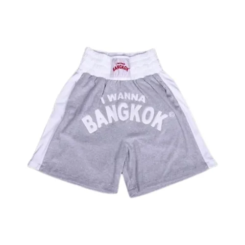 IWANNABANGKOK 그레이 남녀공용 캐주얼 반바지