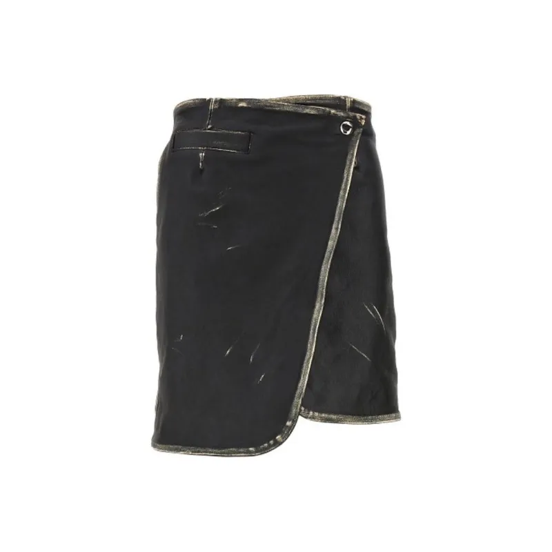 COPERNI Leather Wraparound Mini Skirt-0