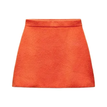 ZARA Casual Short Skirts Women's Orange