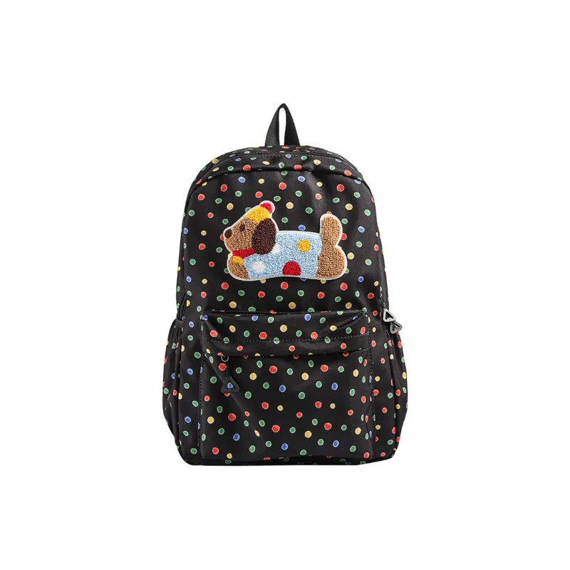 WICKBUEN Nylon Fabric Backpack Women's White/Black-6