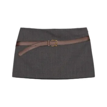 PRADA SS25 Spring Summer Women's Apparel Collection Casual Short Skirts Women's Gray
