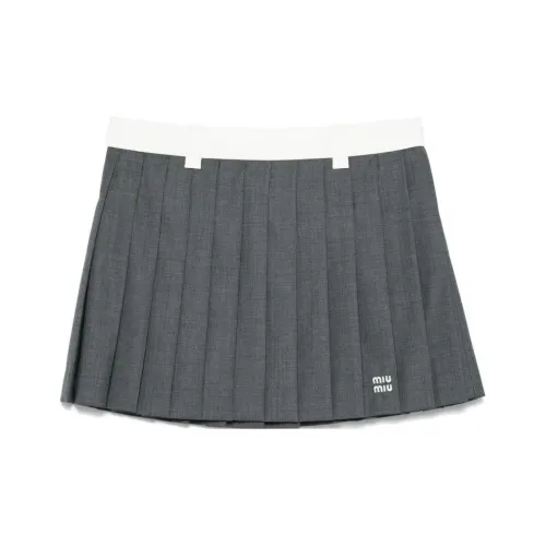 miu Airpod-H miu Airpod-H Pleated Mini Skirt Grey