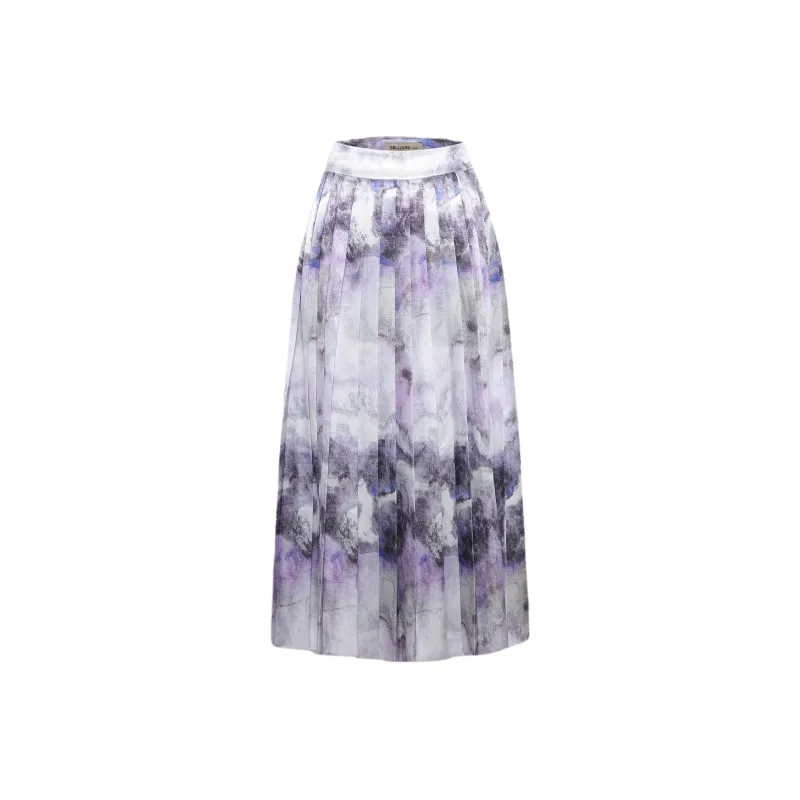 BBLLUUEE Casual Long Skirt Women's Mist Purple-0