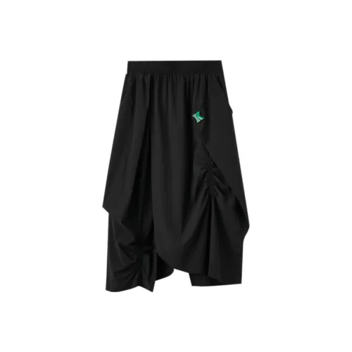 EICHITOO 블랙 여성 캐주얼 롱 스커트