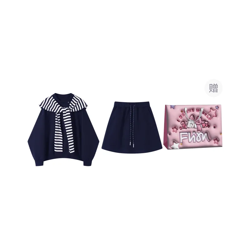 FLIM Skirt Set Women's Navy Blue-2