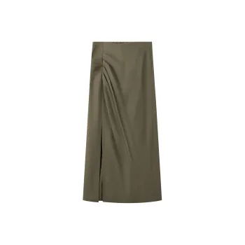 THE SEA LIFE Casual Long Skirt Women's Shimmer Green