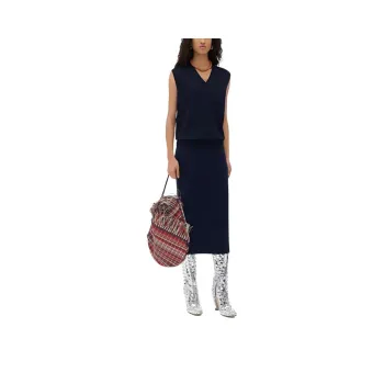 Bottega Veneta High Rise Midi Skirt