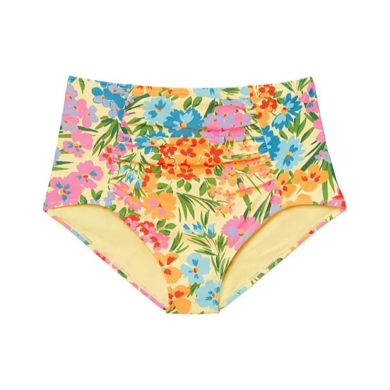 Victoria's Secret ADORE ME Shelby High-Waist Swim Bottom / TB Swimming Shorts Women's Yellow-0