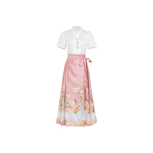 SONDR Skirt Set Women's White Pink