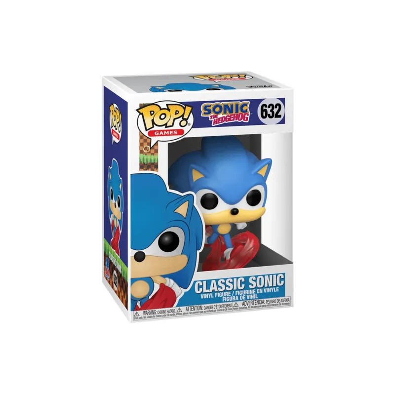 Funko Pop! Games Sonic The Hedgehog Classic Sonic Flocked Funko Shop Exclusive Figure #632-1