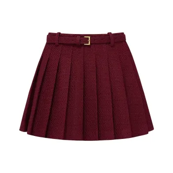 D'zzit Casual Short Skirts Women's Dark Red