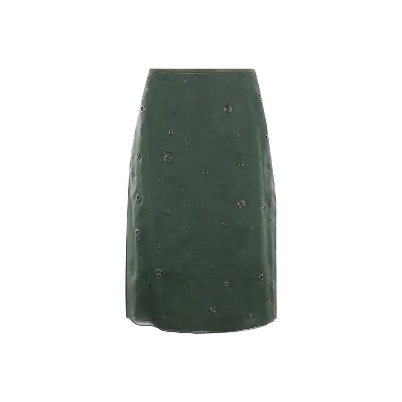 PRADA Casual Long Skirts Women's Green-0