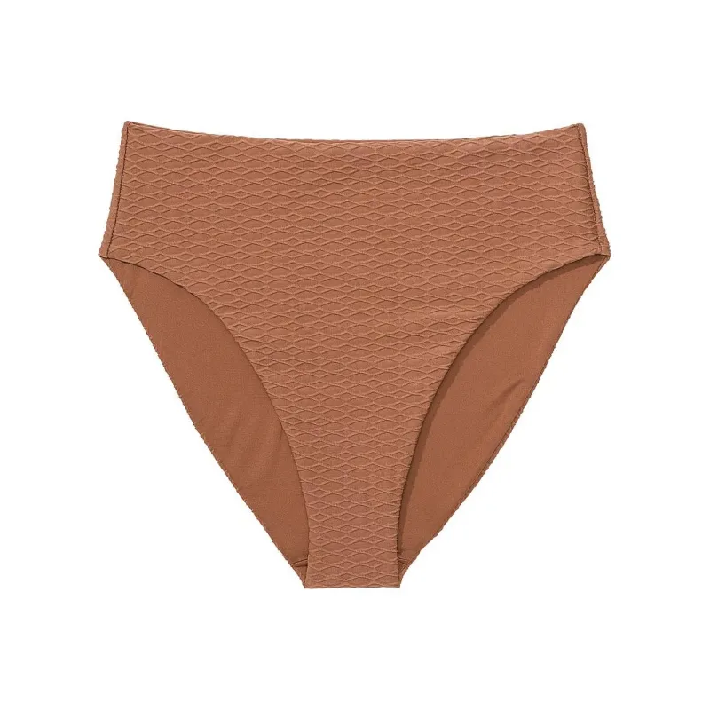 Victoria's Secret PINK Mix & Match High-Waist Full-Coverage Bikini Bottom Swimming Shorts Women's Caramel-0