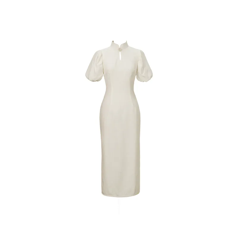 Clothes Cut By Time Cheongsam Women's White-0