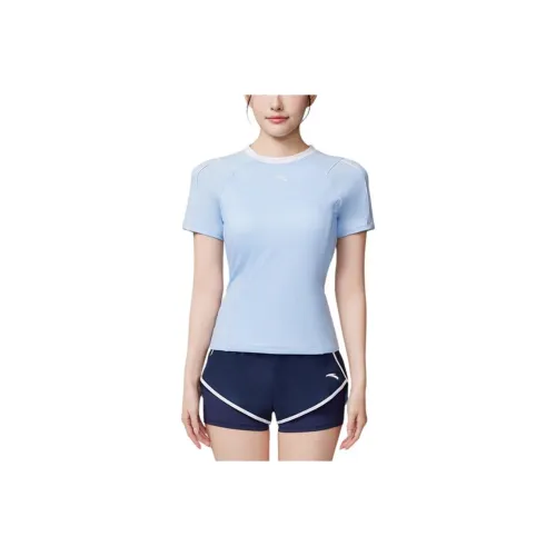 Anta Two Piece Swimsuits Women's Light Blue/Basic White/Basic Black