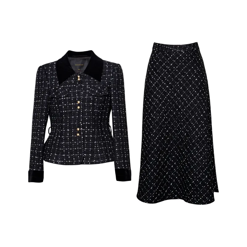 ROEYSHOUSE Skirt Set Women's Black-0